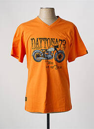 Tricou croială dreaptă mâneci scurte portocaliu DAYTONA bărbat