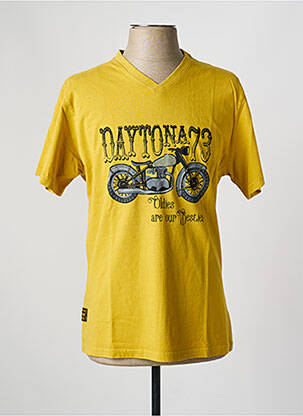 Tricou croială dreaptă mâneci scurte galben DAYTONA bărbat