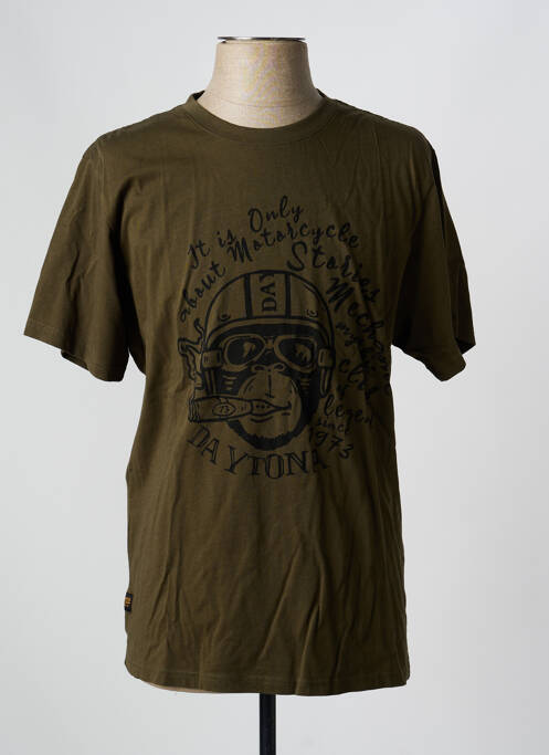 Tricou elasticitate mâneci scurte verde DAYTONA homme