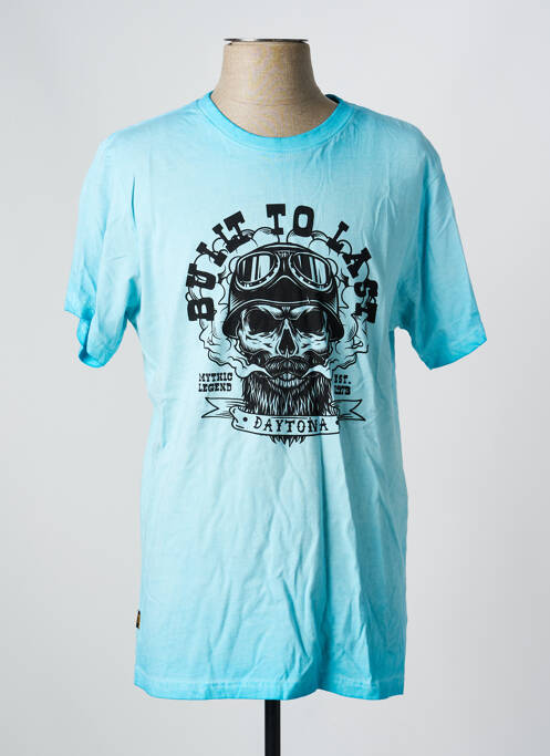 Tricou elasticitate mâneci scurte albastru DAYTONA homme