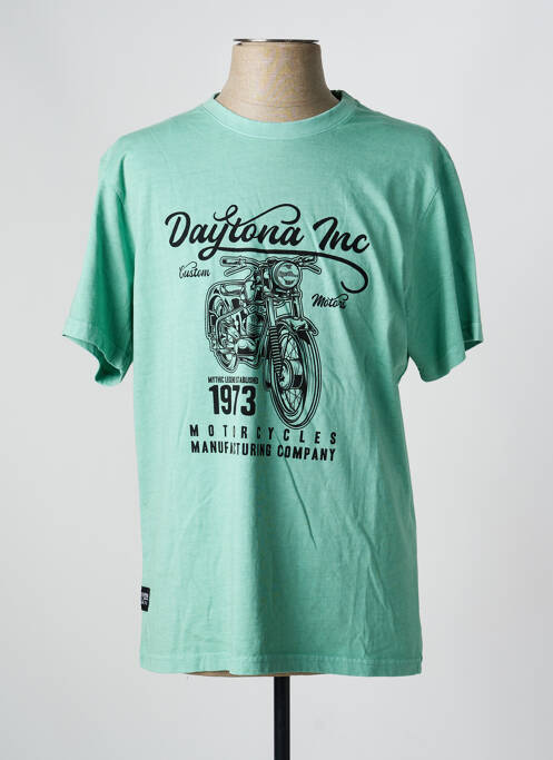 Tricou elasticitate mâneci scurte verde deschis DAYTONA homme