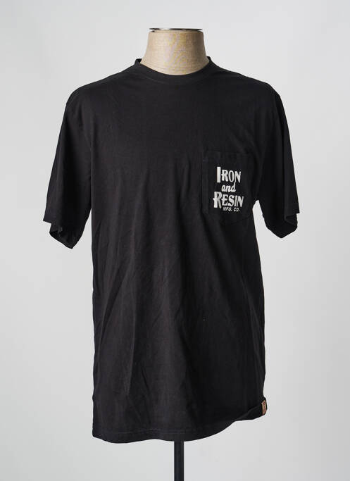 Tricou elasticitate mâneci scurte negru IRON AND RESIN homme