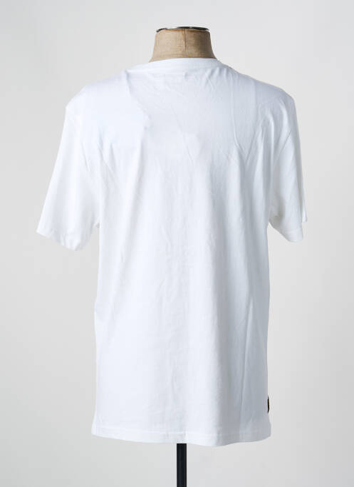 Tricou croială dreaptă mâneci scurte alb DAYTONA homme