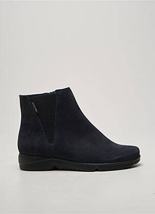 Botine/ghete vârf rotund toc plat până la 3 cm albastru MEPHISTO femeie