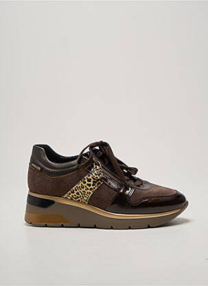 Adidași material neted toc de 4 la 6 cm maro MEPHISTO femeie