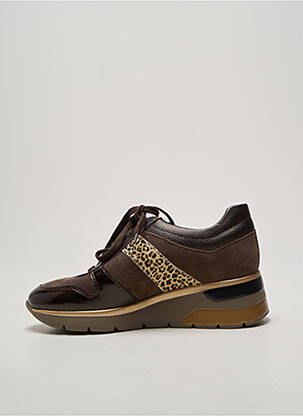Adidași material neted toc de 4 la 6 cm maro MEPHISTO femeie