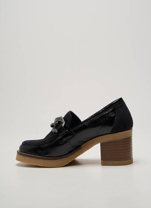 Mocasini efect șifonat toc de 7 la 9 cm negru DORKING femme