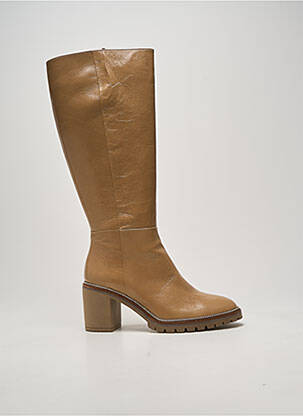 Cizme toc pătrat toc de 7 la 9 cm bej SOFTWAVES femme