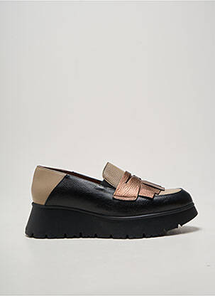 Mocasini vârf rotund toc de 4 la 6 cm negru WONDERS femeie