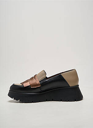Mocasini vârf rotund toc de 4 la 6 cm negru WONDERS femeie