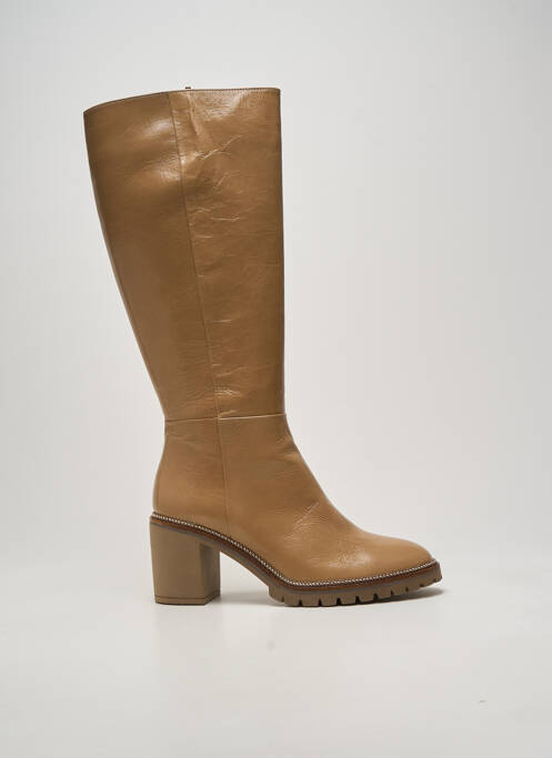 Cizme toc pătrat toc de 7 la 9 cm bej SOFTWAVES femme