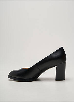 Pantofi cu toc țesătură satinată toc de 7 la 9 cm negru WONDERS femeie