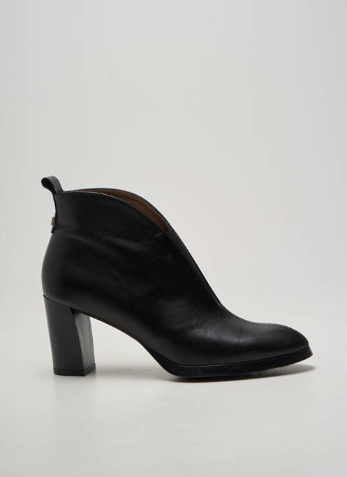 Botine/ghete vârf ascuțit toc de 7 la 9 cm negru WONDERS femme