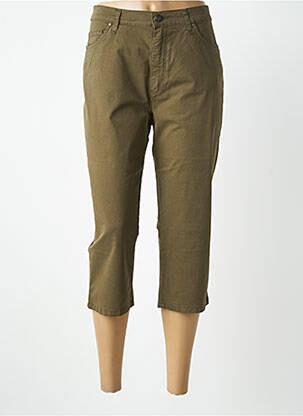 Pantalon trei sferturi elasticitate mărime normală verde LCDN femeie