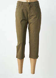Pantalon trei sferturi elasticitate mărime normală verde LCDN femme