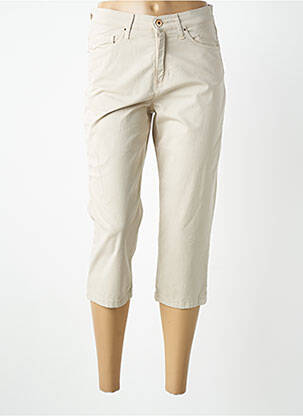 Pantalon trei sferturi elasticitate mărime normală bej LCDN femeie
