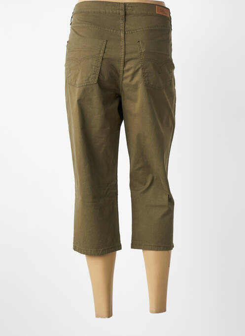 Pantalon trei sferturi elasticitate mărime normală verde LCDN femme