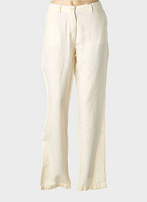 Pantalon chino închidere cu fermoar sub clapetă cu nasturi mărime normală galben LCDN femme