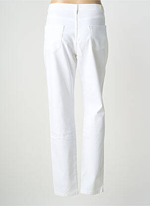 Pantalon slim țesătură poplin mărime normală alb LCDN femeie