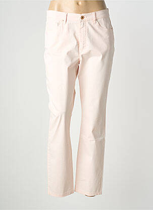 Pantalon slim țesătură poplin mărime normală roz LCDN femeie