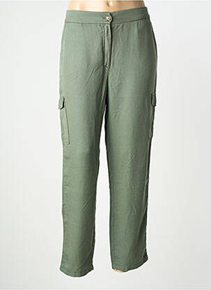 Pantalon cargo subțire mărime normală verde LCDN femeie