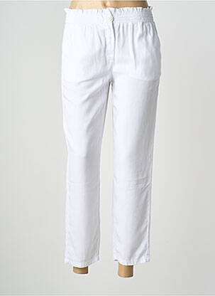 Pantalon 7/8 țesătură poplin mărime normală alb LCDN femeie