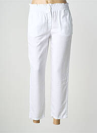 Pantalon 7/8 țesătură poplin mărime normală alb LCDN femme