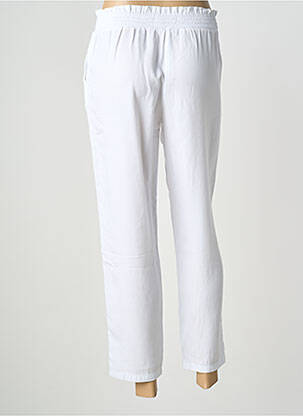 Pantalon 7/8 țesătură poplin mărime normală alb LCDN femeie