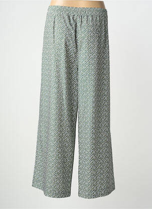 Pantalon 7/8 închidere cu fermoar sub clapetă cu nasturi verde LCDN femeie