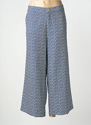 Pantalon 7/8 închidere cu fermoar sub clapetă cu nasturi albastru LCDN femeie