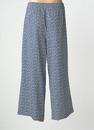 Pantalon 7/8 închidere cu fermoar sub clapetă cu nasturi albastru LCDN femeie