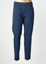 Pantalon slim țesătură poplin mărime normală albastru LCDN femme