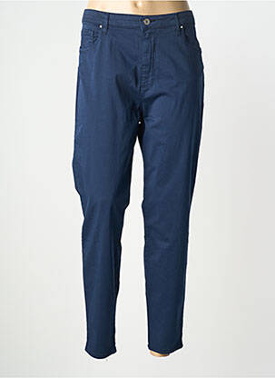 Pantalon slim țesătură poplin mărime normală albastru LCDN femme