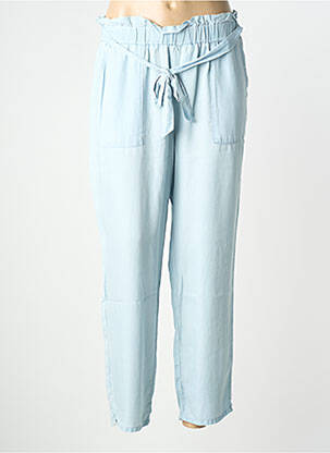 Pantalon drept țesătură poplin mărime normală albastru LCDN femme