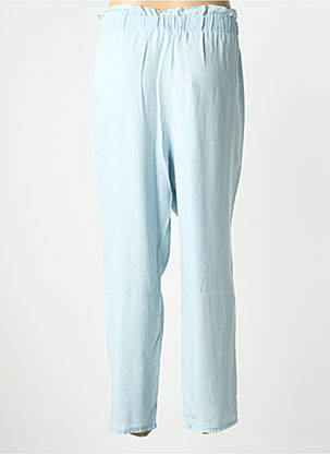 Pantalon drept țesătură poplin mărime normală albastru LCDN femeie