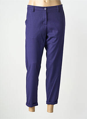 Pantalon chino talie cu cleme mărime normală violet IMPERIAL femme