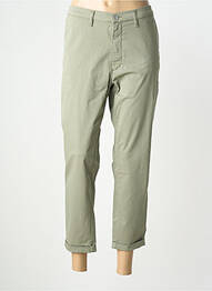 Pantalon chino țesătură poplin mărime normală verde LCDN femme
