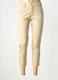 Pantalon chino țesătură poplin mărime normală bej LCDN femme