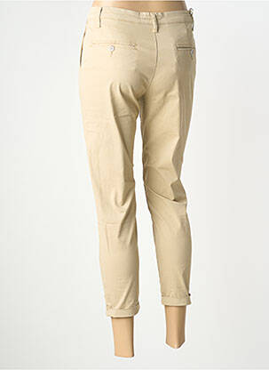 Pantalon chino țesătură poplin mărime normală bej LCDN femeie