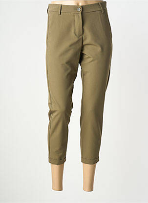 Pantalon chino închidere cu fermoar sub clapetă cu nasturi mărime normală verde IMPERIAL femeie