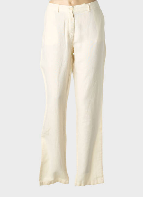 Pantalon chino închidere cu fermoar sub clapetă cu nasturi mărime normală galben LCDN femme