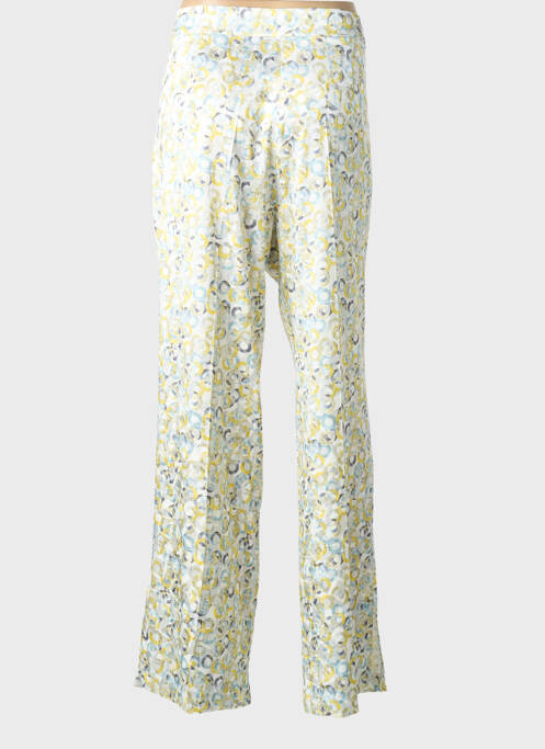 Pantalon larg închidere cu fermoar sub clapetă cu nasturi galben LCDN femme