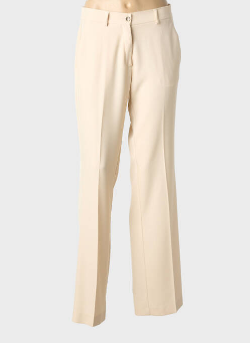 Pantalon drept talie cu cleme mărime normală bej LCDN femme