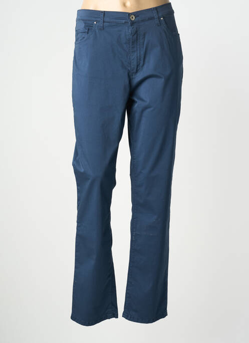 Pantalon slim țesătură poplin mărime normală albastru LCDN femme