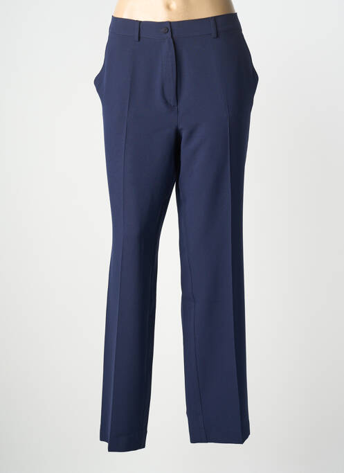 Pantalon drept închidere cu fermoar sub clapetă cu nasturi mărime normală albastru LCDN femme