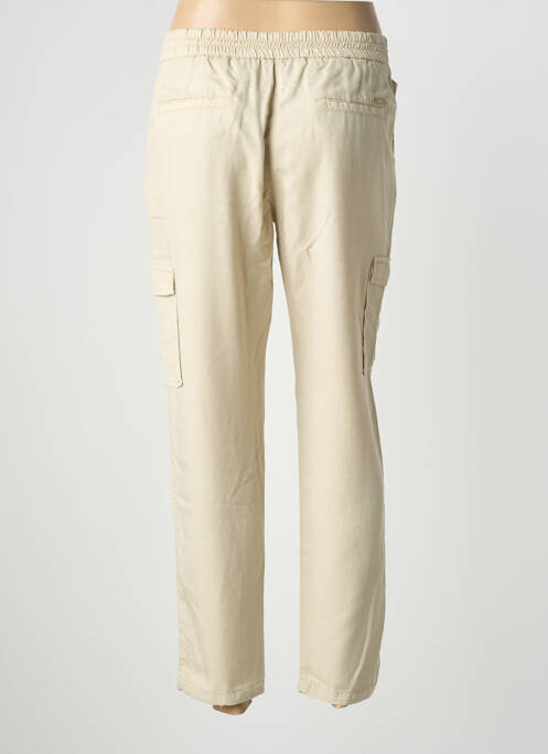 Pantalon cargo talie elastică mărime normală bej LCDN femme