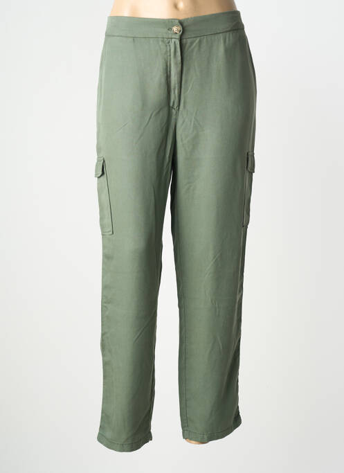 Pantalon cargo talie elastică mărime normală verde LCDN femme