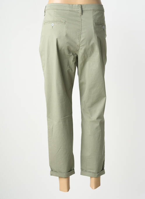 Pantalon chino țesătură poplin mărime normală verde LCDN femme