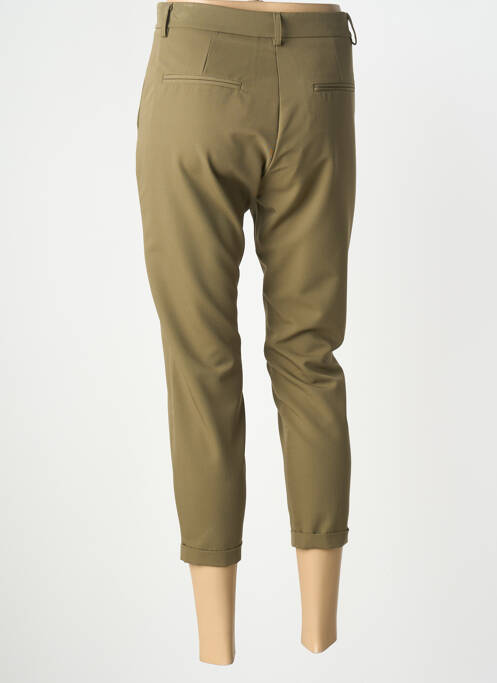 Pantalon chino închidere cu fermoar sub clapetă cu nasturi mărime normală verde IMPERIAL femme