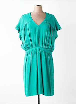 Rochie scurtă mâneci scurte mâneci scurte verde LE TEMPS DES CERISES femeie